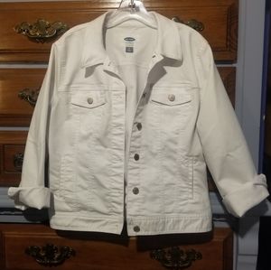 Old Navy white denim jacket